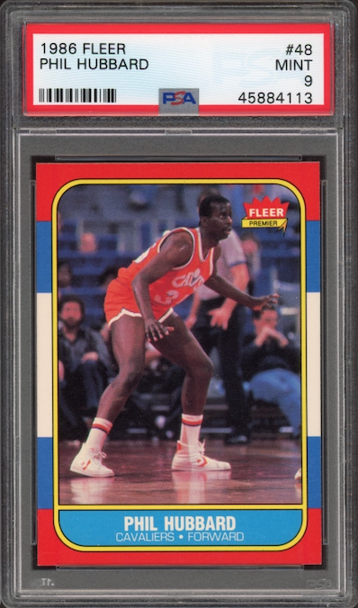 1986 Fleer #48 Phil Hubbard PSA 9