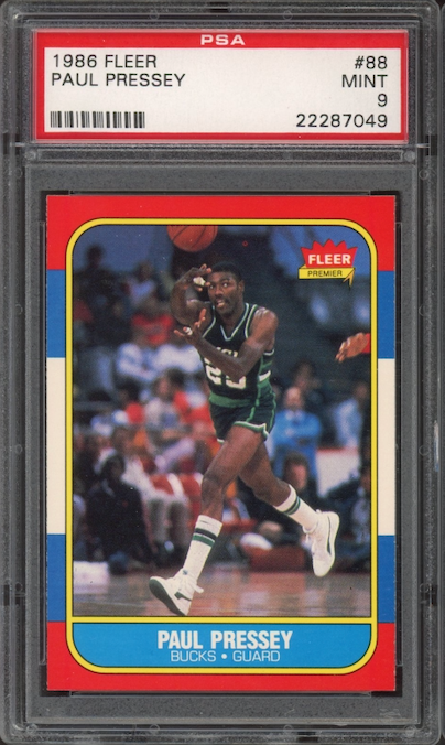 1986 Fleer #88 Paul Pressey PSA 9