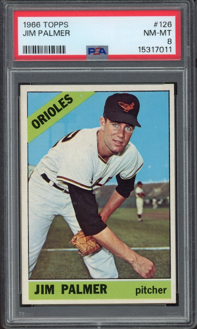 1966 Topps #126 Jim Palmer ROOKIE PSA NM-MT 8