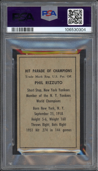 1952 Berk Ross Phil Rizutto PSA NM-MT 8