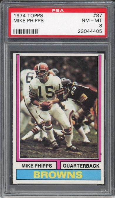 1974 Topps #87 Mike Phipps PSA 8