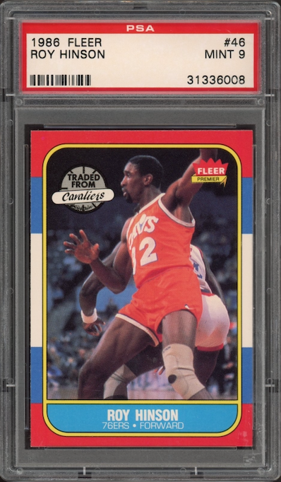 1986 Fleer #46 Roy Hinson PSA 9