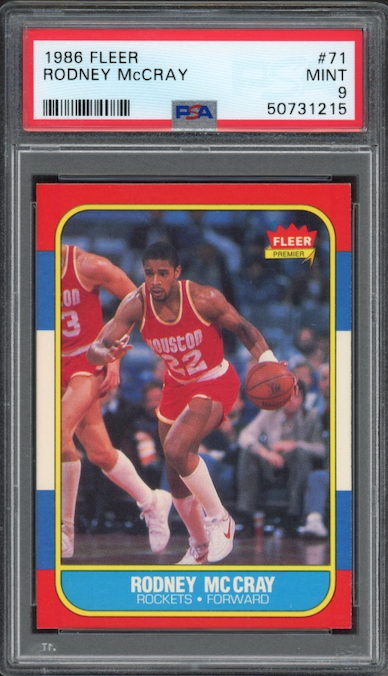 1986 Fleer #71 Rodney McCray PSA 9