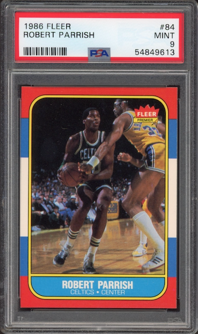 1986 Fleer #84 Robert Parrish PSA 9