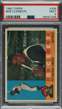 1960 Topps #326 Bob (Roberto) Clemente PSA MINT 9