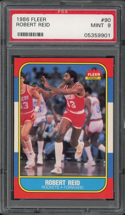1986 Fleer #90 Robert Reid PSA 9