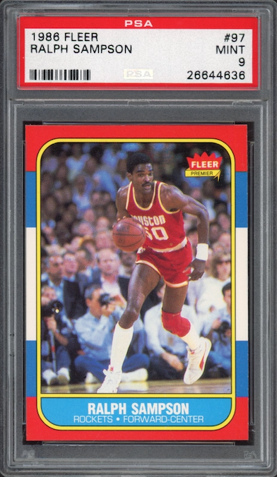 1986 Fleer #97 Ralph Sampson PSA 9