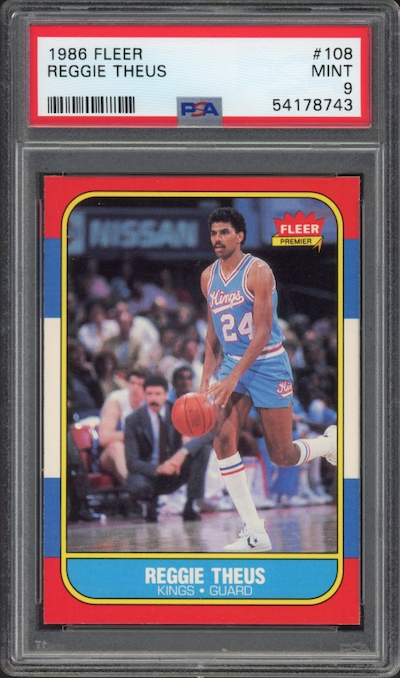 1986 Fleer #108 Reggie Theus PSA 9