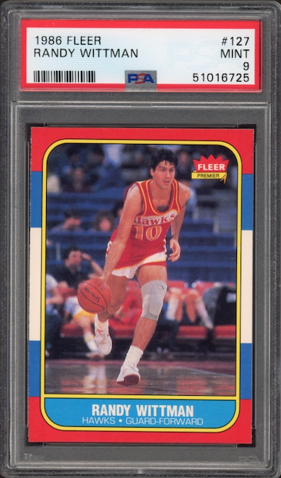 1986 Fleer #127 Randy Wittman PSA 9