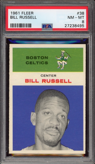 1961 Fleer #38 Bill Russell PSA NM-MT 8