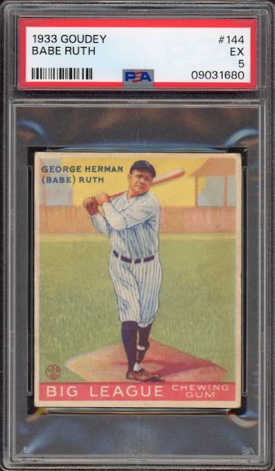 1933 Goudey #144 Babe Ruth PSA EX 5