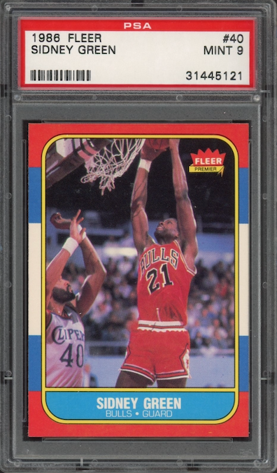 1986 Fleer #40 Sidney Green PSA 9
