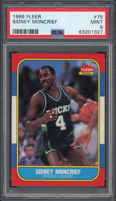 1986 Fleer #75 Sidney Moncrief PSA 9