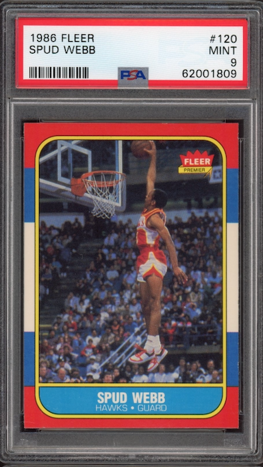 1986 Fleer #120 Spud Webb PSA 9