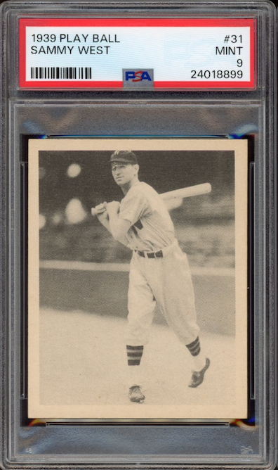 1939 Play Ball #31 Sammy West PSA MINT 9