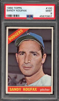1966 Topps #100 Sandy Koufax PSA MINT 9
