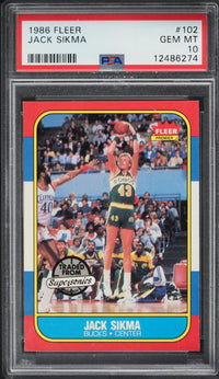 1986 Fleer #102 Jack Sikma PSA 10