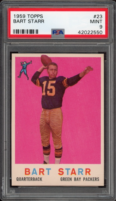 1959 Topps #23 Bart Starr PSA MINT 9