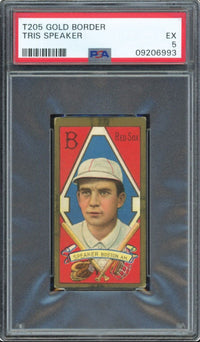 1911 T205 Gold Border Tris Speaker PSA 5