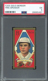 1911 T205 Gold Border Tris Speaker PSA 5