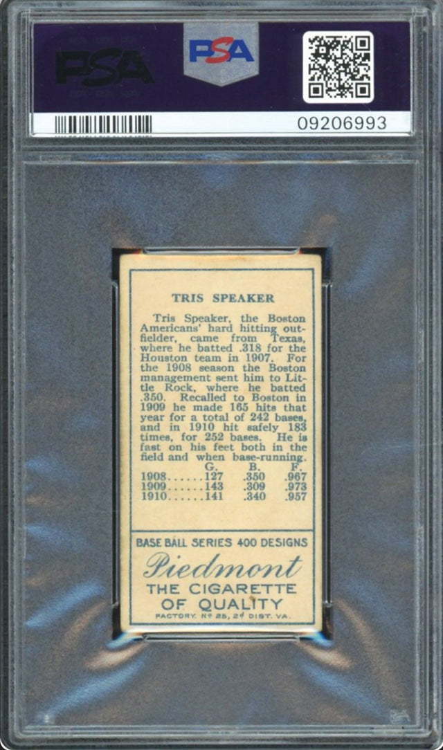 1911 T205 Gold Border Tris Speaker PSA EX 5