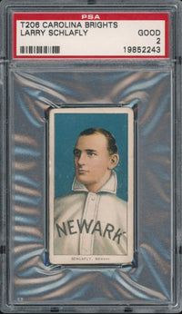 1909-11 T206 Carolina Brights Larry Schlafly PSA 2