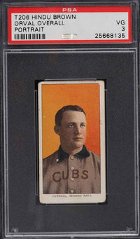 1909-11 T206 Hindu Brown Orval Overall PSA VG 3