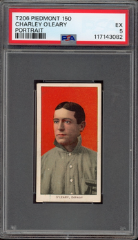 1909-11 T206 Piedmont 150 Charley O’Leary Portrait PSA EX 5