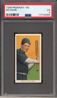 1909-11 T206 Piedmont 150 Ed Hahn PSA VG 3