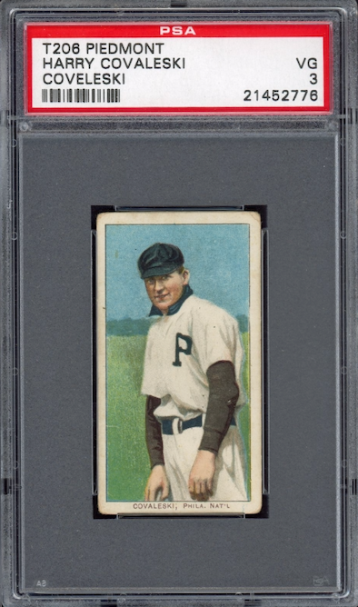1909-11 T206 Piedmont 150 Harry Covaleski, Coveleski PSA VG 3