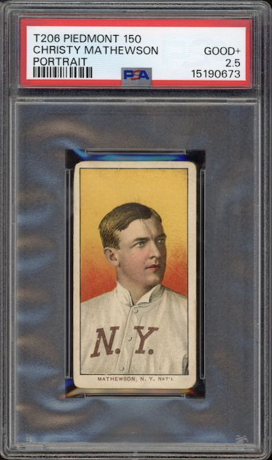 1909-11 T206 Piedmont 150 Portrait Christy Mathewson PSA GOOD+ 2.5