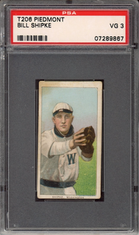 1909-11 T206 Piedmont 350 Bill Shipke PSA VG 3