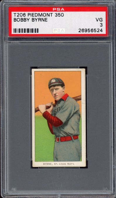 1909-11 T206 Piedmont 350 Bobby Byrne PSA VG 3