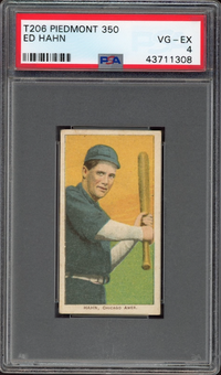 1909-11 T206 Piedmont 350 Ed Hahn PSA VG-EX 4
