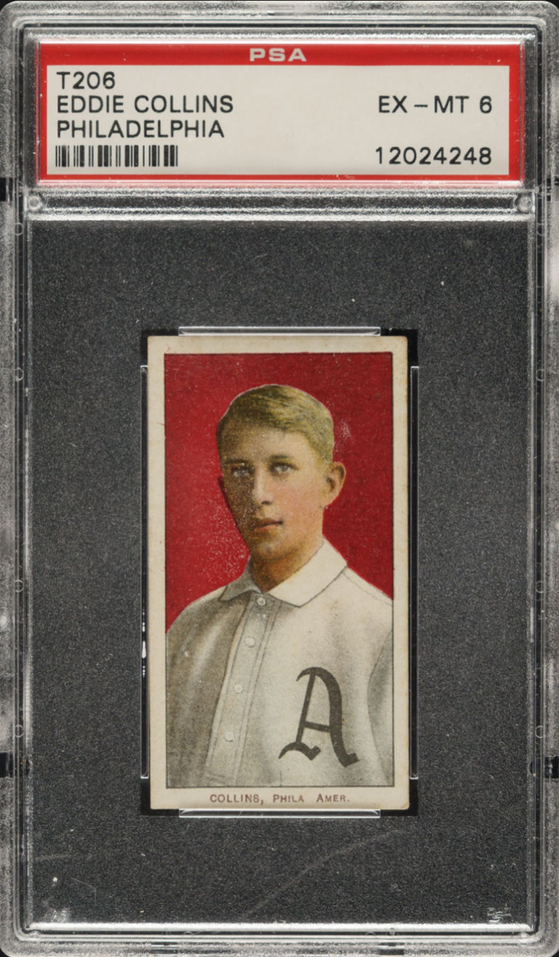 1909-11 T206 Piedmont 350 Eddie Collins Philadelphia PSA EX-MT 6