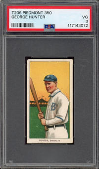 1909-11 T206 Piedmont 350 George Hunter PSA VG 3