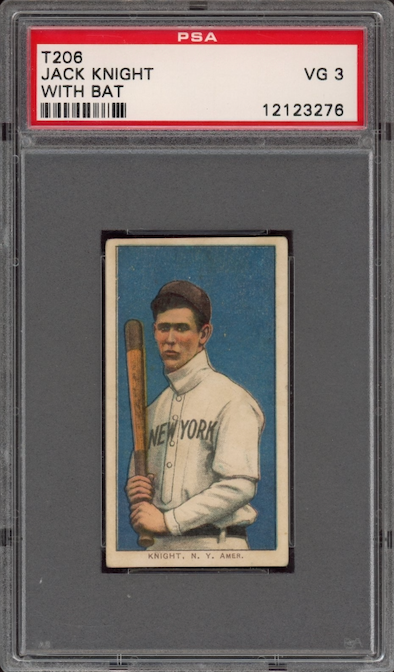 1909-11 T206 Piedmont 350 Jack Knight With Bat PSA VG 3