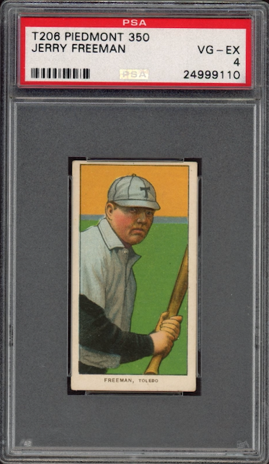 1909-11 T206 Piedmont 350 Jerry Freeman PSA VG-EX 4