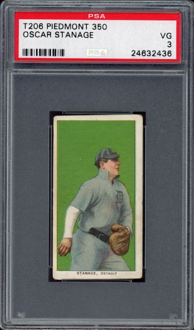 1909-11 T206 Piedmont 350 Oscar Stanage PSA VG 3