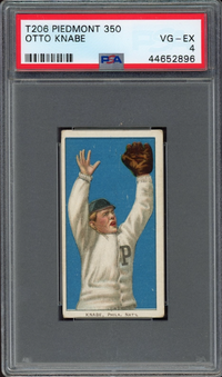 1909-11 T206 Piedmont 350 Otto Knabe PSA VG-EX 4