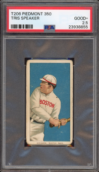 1909-11 T206 Piedmont 350 Tris Speaker PSA GOOD+ 2.5