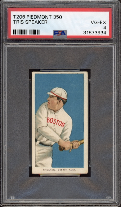 1909-11 T206 Piedmont 350 Tris Speaker PSA VG-EX 4