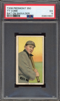 1909-11 T206 Piedmont 350 Ty Cobb Bat On Shoulder PSA EX 5