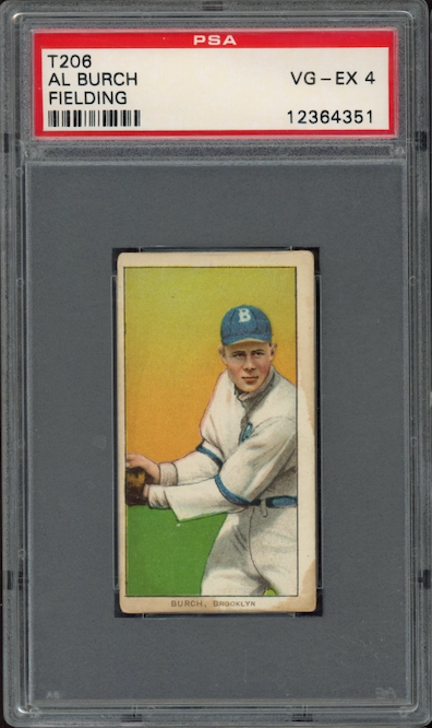 1909-11 T206 Piedmont Al Burch - Fielding PSA VG-EX 4