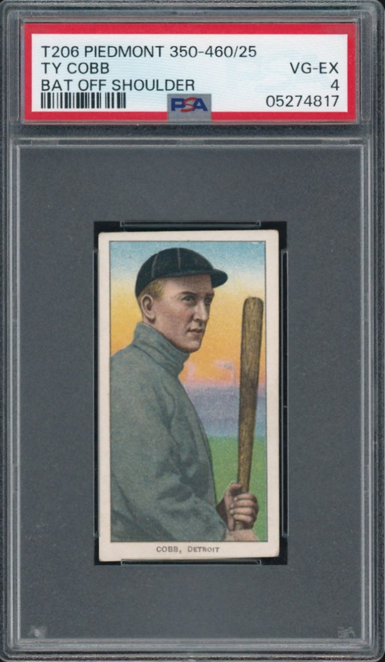 1909-11 T206 Piedmont Ty Cobb Bat Off Shoulder PSA VG-EX 4