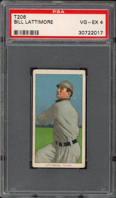 1909-11 T206 Piedmont Bill Lattimore PSA VG-EX 4