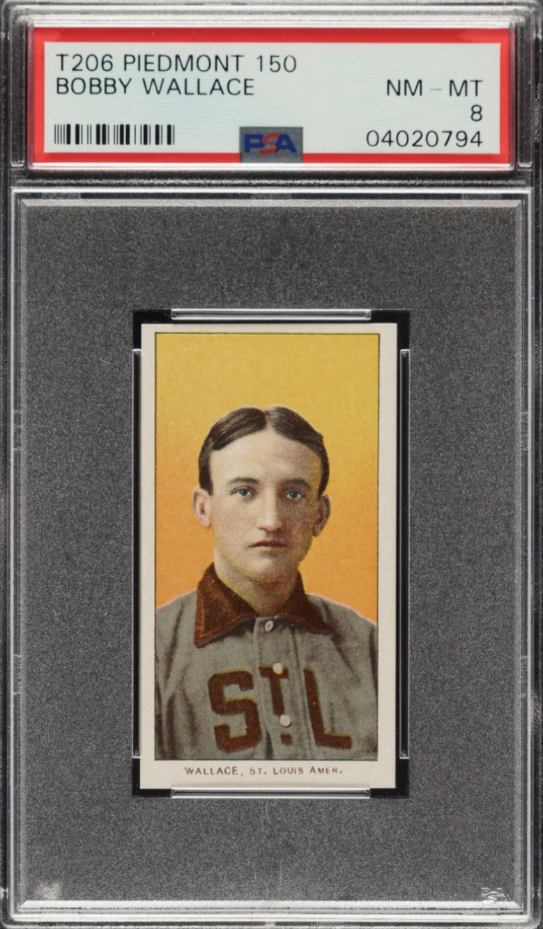 1909-11 T206 Piedmont Bobby Wallace PSA NM-MT 8