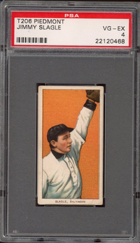1909-11 T206 Piedmont Jimmy Slagle PSA VG-EX 4
