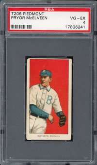 1909-11 T206 Piedmont Pryor McElveen PSA VG-EX 4
