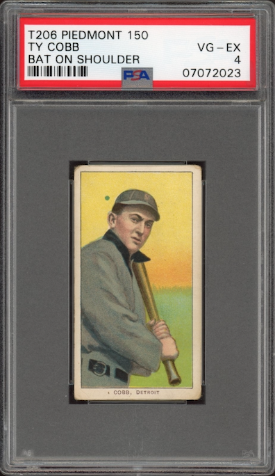 1909-11 T206 Sweet Caporal 150 Ty Cobb Bat On Shoulder PSA VG-EX 4
